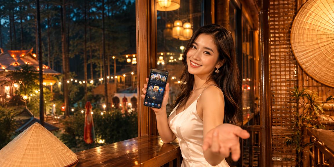 Cảnh quan Đà Lạt với người dùng địa phương đang tìm hiểu thông tin cá cược và ưu đãi casino trực tuyến